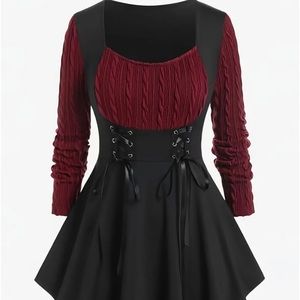 Color Block Drawstring Dress